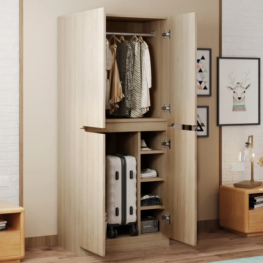 Armoire à double porte en MDF, 70 × 40 × 170 cm