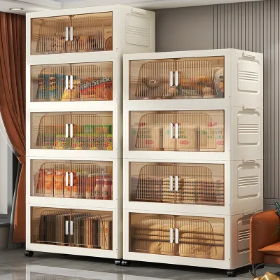 Armoire de rangement pliable en plastique, 4 niveaux – image 2