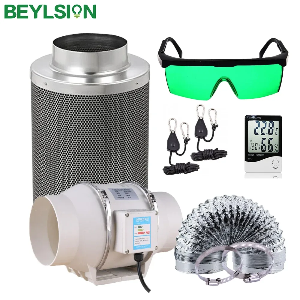 Kit ventilateur de conduit avec filtre à charbon
