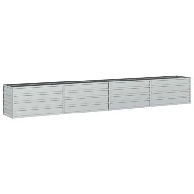 Lit de jardin surélevé en acier galvanisé argenté – image 2