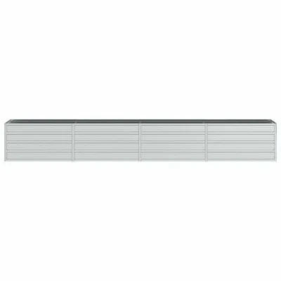Lit de jardin surélevé en acier galvanisé argenté – image 3