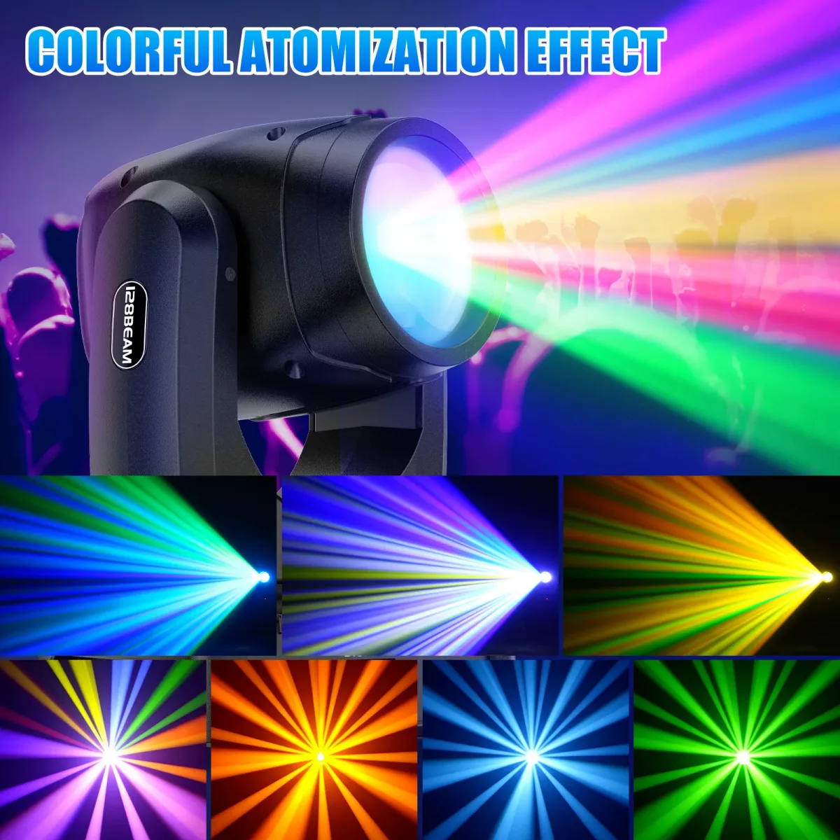 Lumière à tête mobile LED 150 W, 18 prismes, DMX512