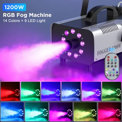 Machine à fumée 1200 W avec 9 LED RVB