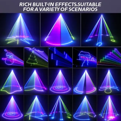 Projecteur d'animation RVB DMX noir – image 2