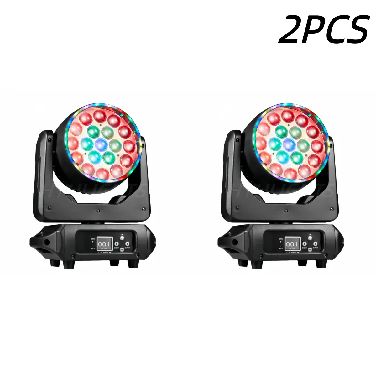 Projecteur LED à tête mobile RGBW, effet halo