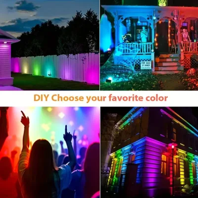 Projecteur LED RGB d'extérieur télécommandé – image 2