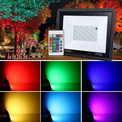 Projecteur LED RVB en aluminium avec télécommande – image 3