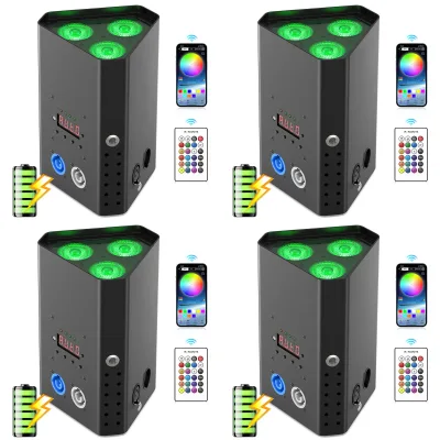 Projecteur Par LED RGBWA UV sans fil à batterie