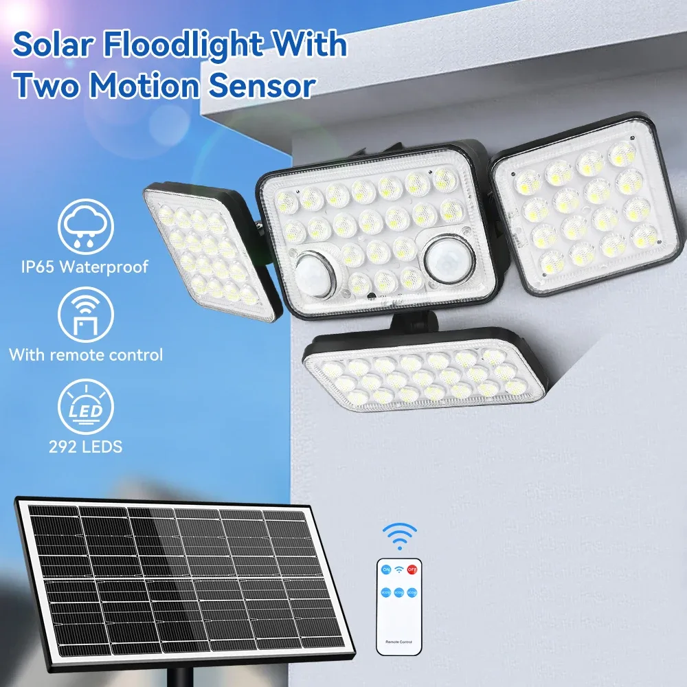 Projecteur solaire LED à détecteur de mouvement